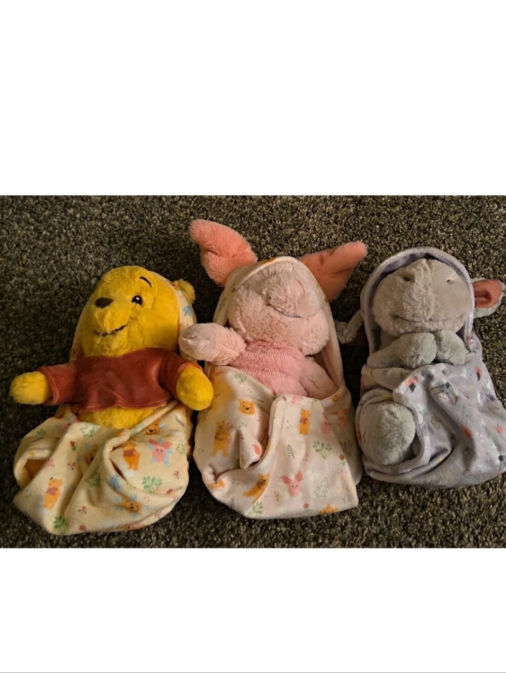 Disney-Winnie the Pooh, Piglet, Eeyore Plush in Sleepers Small 2024 Ages 0-3
